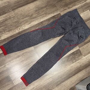 Nike Pro Dark Gray & red training tights.